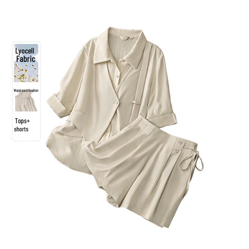 

Женский комплект из топ и шорты (имитация двух предметов) M