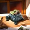 Decorative Turtle Planter Statue Rustic Style Animal Sculpture Succulent Pot  Outdoor Decoration