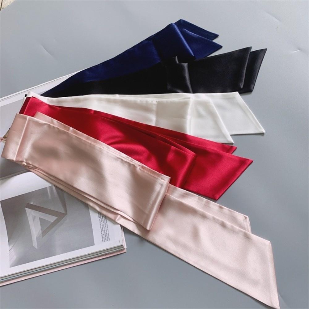 Satin Silk Hair Band Long Wide Bag Ribbon Multi-Use Waist Belt