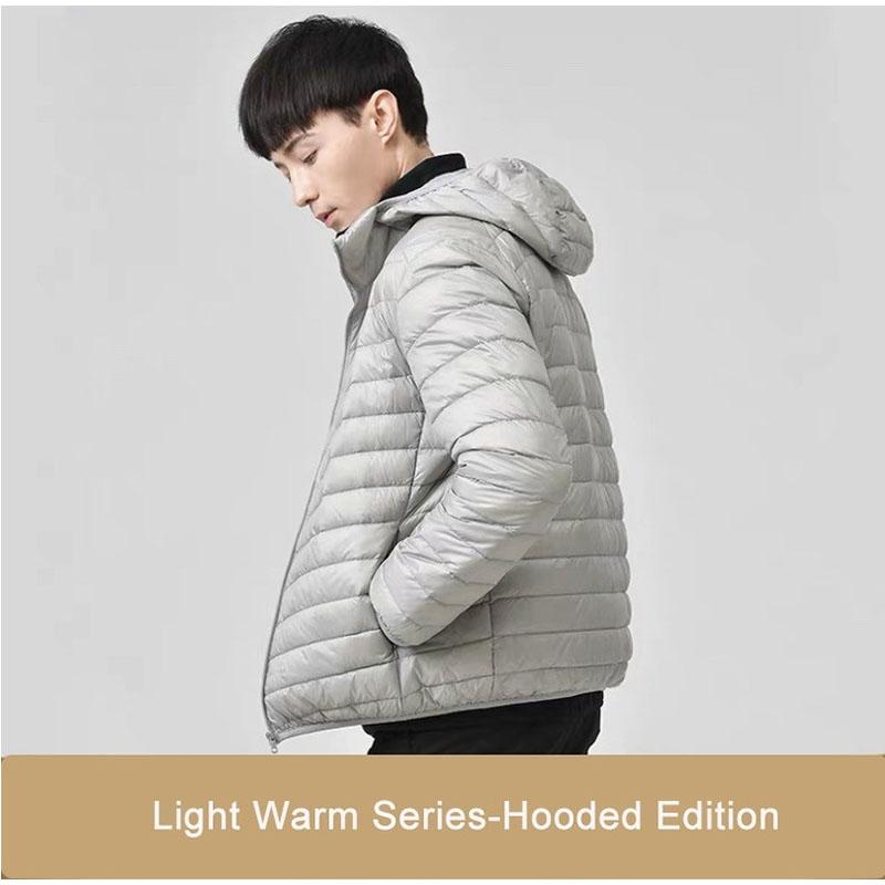 New Men's Ultra Lightweight Packable Down Coat Comfortable Windproof Waterproof Coat Men Soft Comfortable Jackets Plus Size