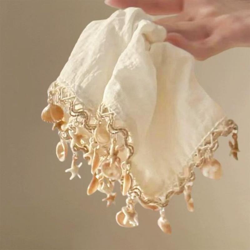 

1pc Creative Fashion Shell Shape Lace Hair Accessoryversatile Daily Use And Seaside Vacation Artistic Niche Accessory