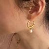 Retro Twist Pattern Pearl Earrings Light Luxury Design Autumn Winter Match Women's Senior Sense Everyday Ear Jewelry