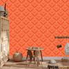 Geometric rhombus wallpaper peach for living room and bedroom 50x1000