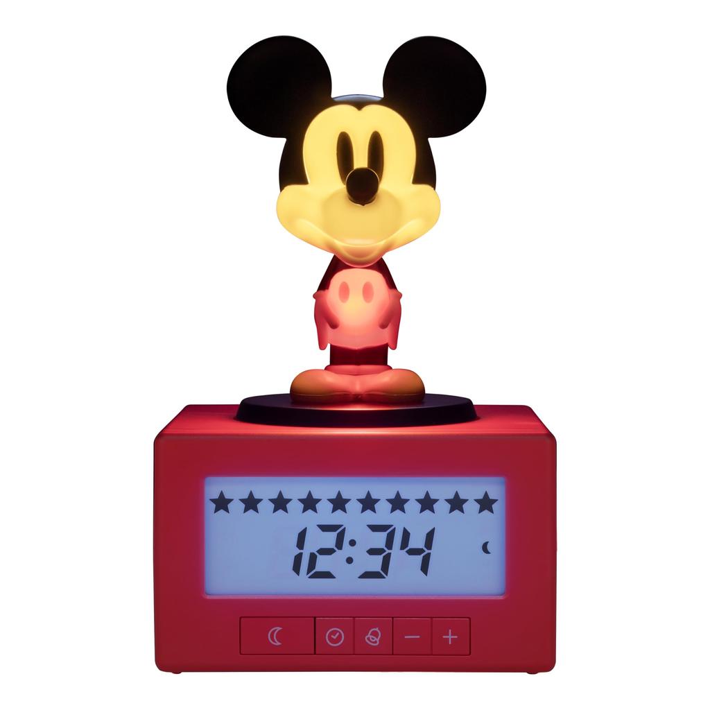 Paladone Disney Mickey Mouse Sleep Training Alarm Clock Officially Licensed Gift Kids Projection Bedroom Night Light -