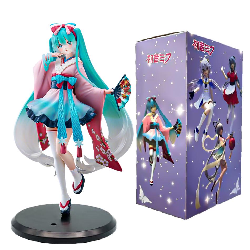 

New Hatsune Miku Anime Figure Toys Neo Tokyo Series Kimono MIKU Kawaii Cartoon PVC Action Figurine Model Dolls Birthdays Gift with box