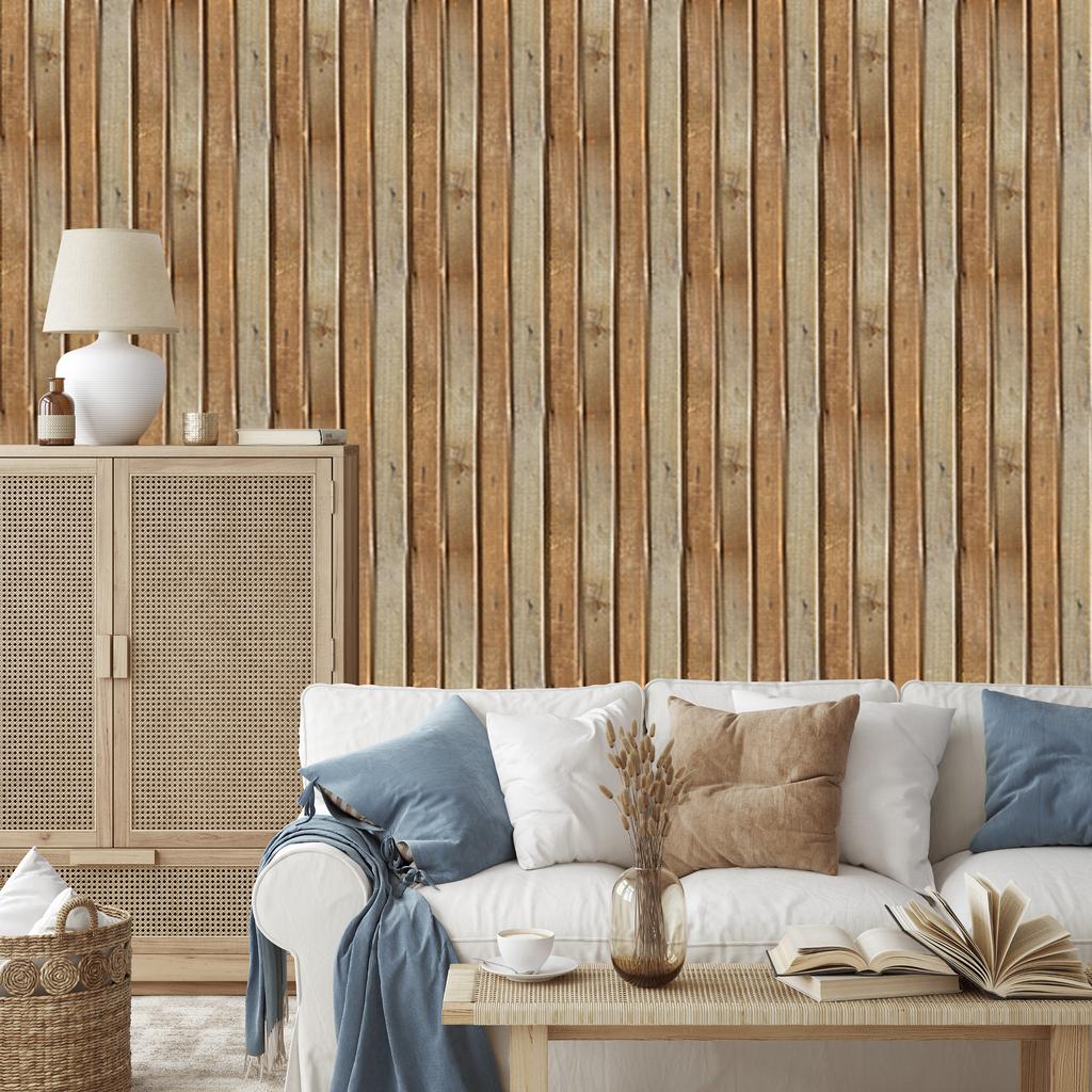 Wallpaper Wooden Boards for Living Room and Bedroom 50x1000