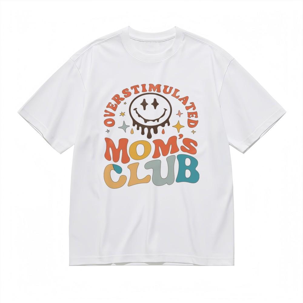 Women s Fashion Classic T-Shirt Colorful Star Face Retro Print Humor Tee 2XL