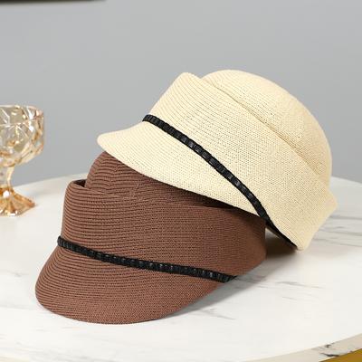 Summer French Hepburn Style Fashion Curling Top Hat British Temperament Versatile Bucket Hat Travel Shade Small Basin Hat
