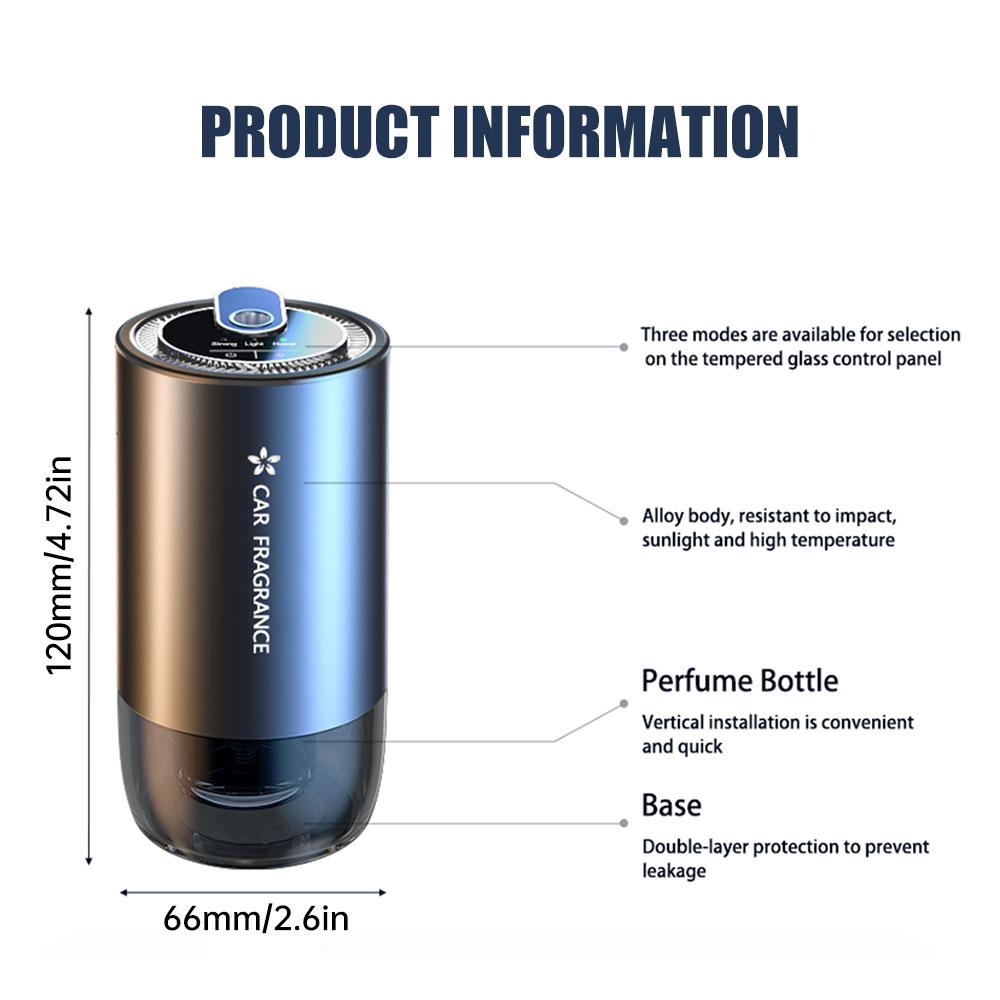 Car Air Freshener Oil Fragrance Diffuser Smell Distributor Eliminator With Digital Display Universal For Car Home Office Bedroom