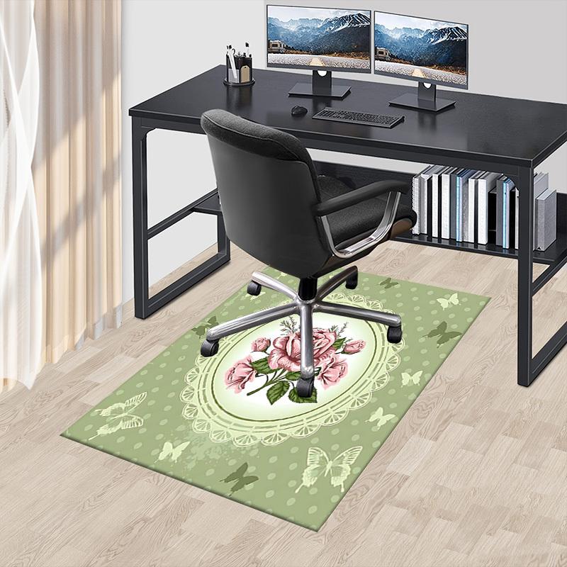 1PC Rose Butterfly Extra Large Non Slip Floor carpet, Office, family, bedroom, Studio Large Area Rug Indoor Rugs, Vibrant Colors