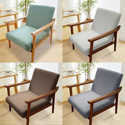 Jacquard Wooden Arm Chair Cover Elastic Single Sofa Cover Seat Slipcover  For Household Hotel