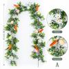 New Easter Egg Garland For Mantle Spring Vine Flower Easter Garland Multi Colored Artificial Hanging Wall Decor For Tree Decor