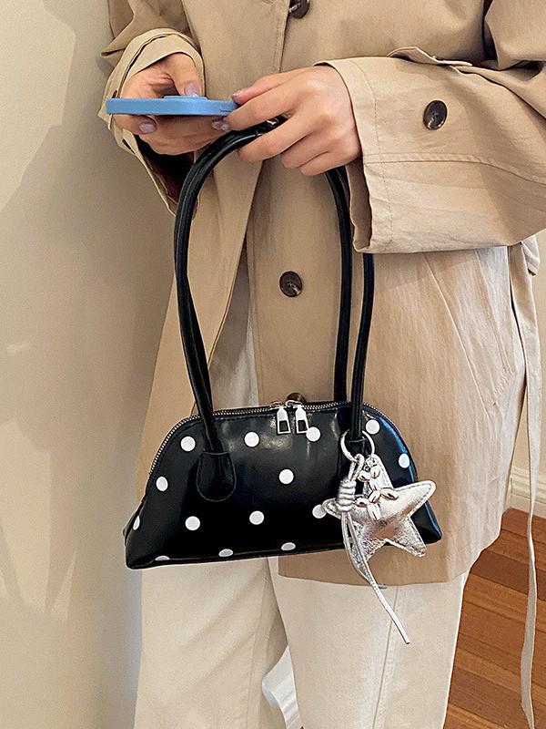 Polka Dot One-Shoulder Crossbody Bag - 2026 Fashionable Korean Mini Handbag for Women