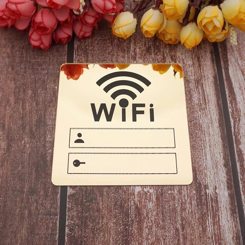 10Cm Wifi Sign Mirror Wall Stickers Rewritable Handwriting Account And Password   3D Acrylic Tools Accessories