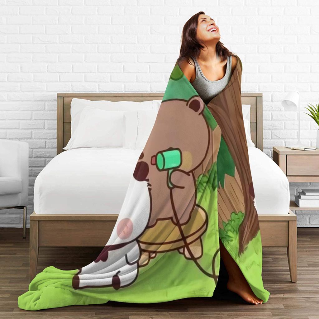 Bubu & Dudu Blanket Quality Warm Soft Throw Blanket Winter Children Couch Chair Sofa Bed Fluffy Bedspread