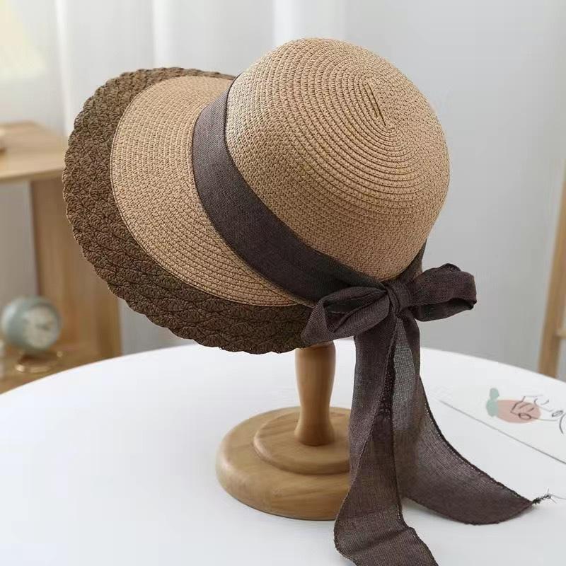 

Grass Hat Summer, Women s, Sun Hat, Foldable, Large Brim, UV Resistant, Fashionable Sun Hat, Sun Protection, Face Covering, Summer Cool Hat M（56-58cm）