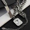 Zircon Necklace for Men, Titanium Steel Full Diamond Pendant, Non-fading, Unique, Simple, Versatile, High-end Accessory, New Women's Accessory