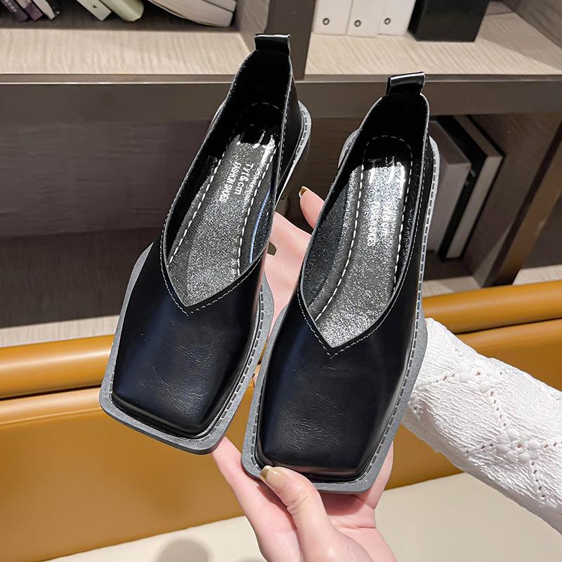 2024 Summer Women's Soft Sole French Heeled Square Toe Sandals