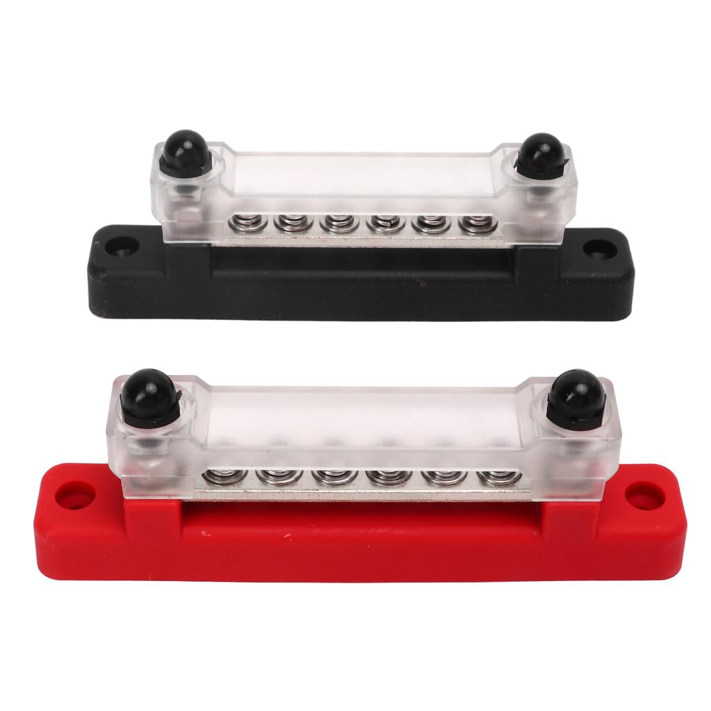 48V 150A 6 Terminal Bus Bar 2 Studs Battery Terminal Distribution Block with 12 Terminals for Car RV Boat