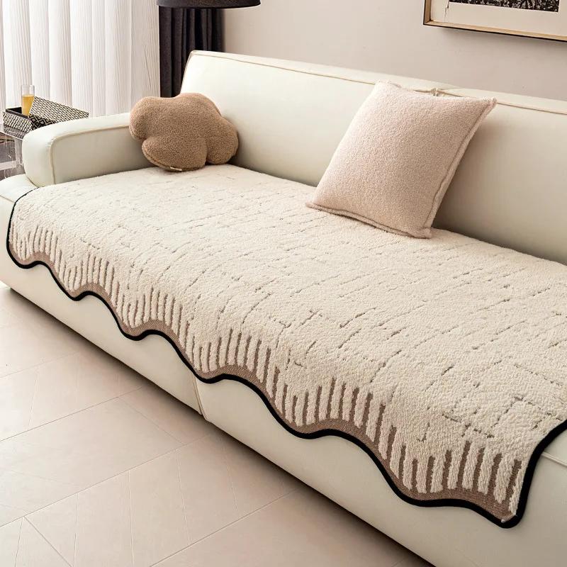 

Winter Alien-shaped Sofa Cushion Thickened Anti-slip Soft Plush Couch Cover For Living Room Bay Window Pad L-shaped Sofa Decor 70x70cm 1pcs