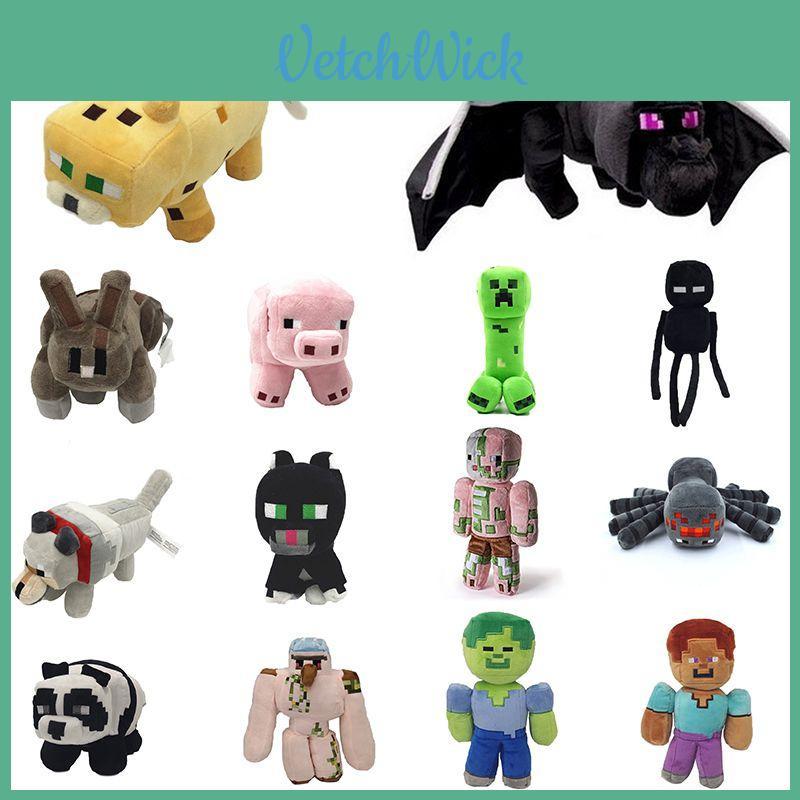 High-quality Minecraft Plush Toys Including Adorable Creeper Enderman And Wolf