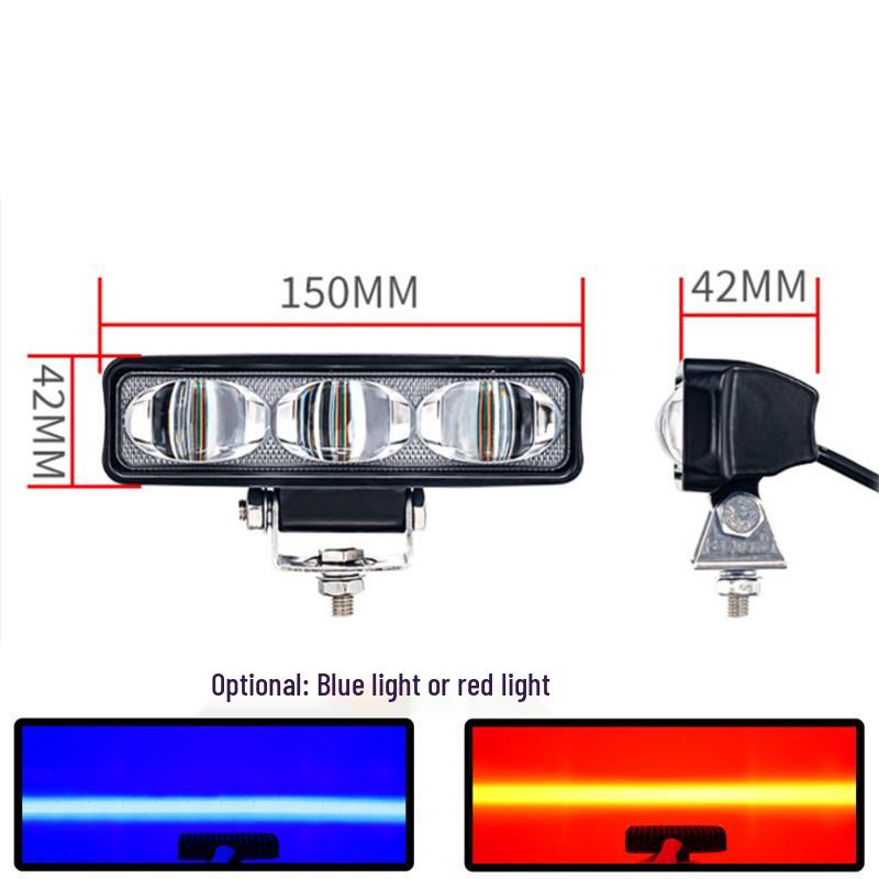 Universal 10-80V LED Red/Blue Light Bar for Forklift Operational Warning Upgraded Red Line Light
