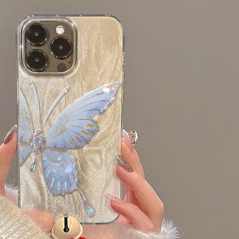 Butterfly Shockproo Phone Case for Iphone 17 Pro Max 16 Plus 15 14 13 11 Silicone Back Cover for Iphone 12 Pro Xr Xs X 8 P 7 SE3
