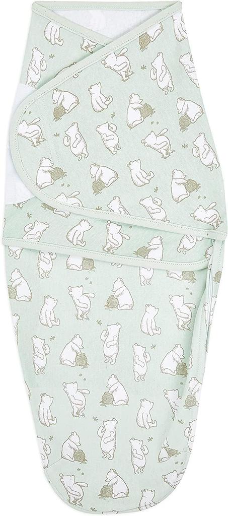 aden anais essentials anais Wrap Swaddle Winnie the Pooh Hundred Acre Woods Disney Hip Dysplasia Association Easy to Put Nighttime Cry Baby