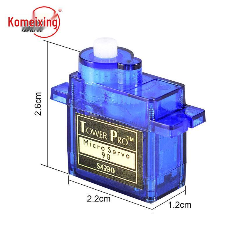 Classic SG90 9g Servo for 450 Helicopter & Fixed-Wing - Black QC Logo, Silver Swallow