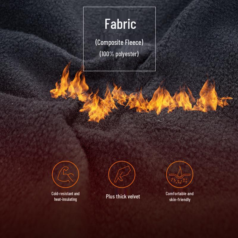 Men's Fleece-Lined Windproof Waterproof Softshell Ski Pants for Autumn and Winter