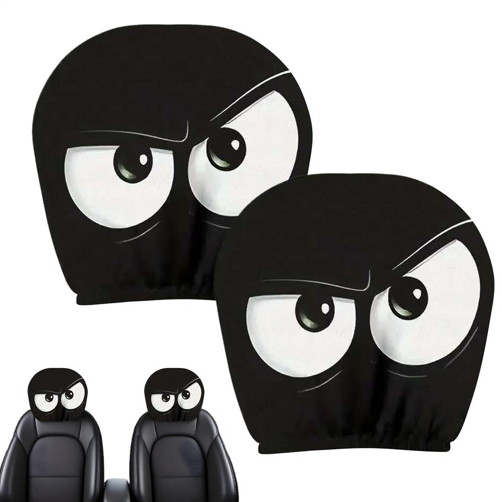 Headrest Cover 2 Pieces Halloween Car Head Rest Cover Protector Decorative Accessories For Automotive SUV Road Trip Daily