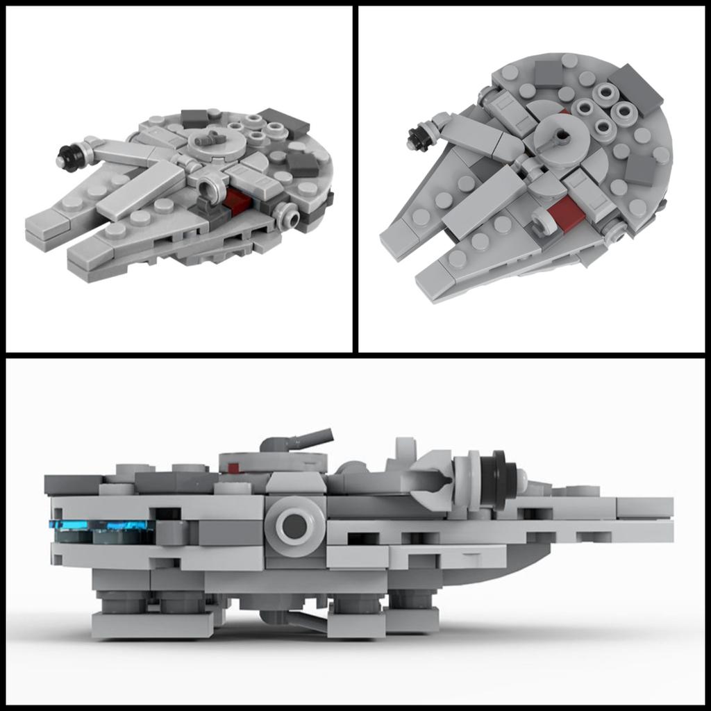 MOC Space Movie Series Micro Imperial Spaceship Building Blocks Mini Republic Starfighters Gunship Model DIY Boy Puzzle Toy Gift