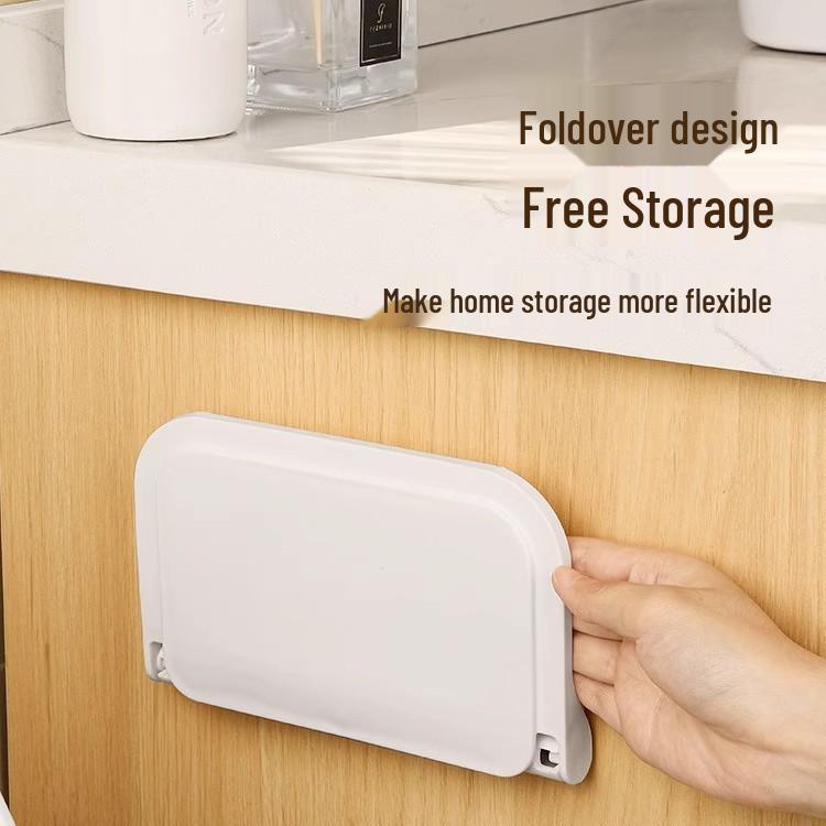 Wall-Mounted Foldable Storage Rack for Bathroom, Kitchen, and Bedside