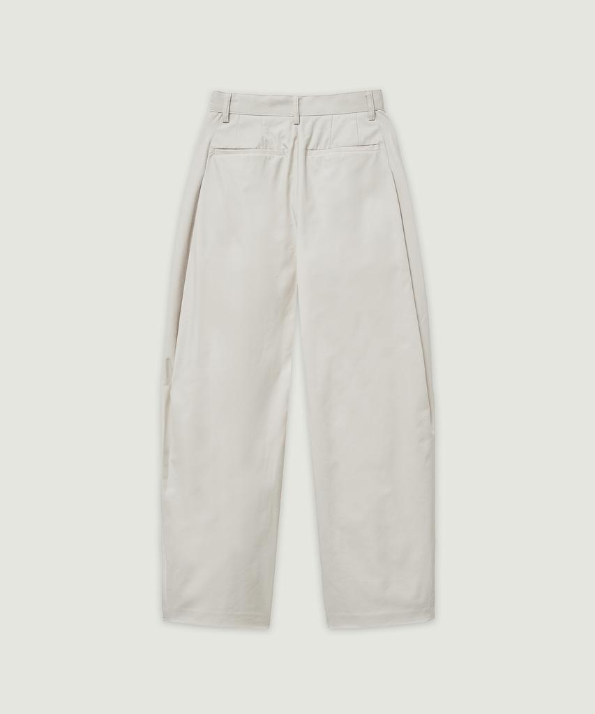 LMOOD WOMEN Pot Curved Cotton Wide Pants Sea Salt