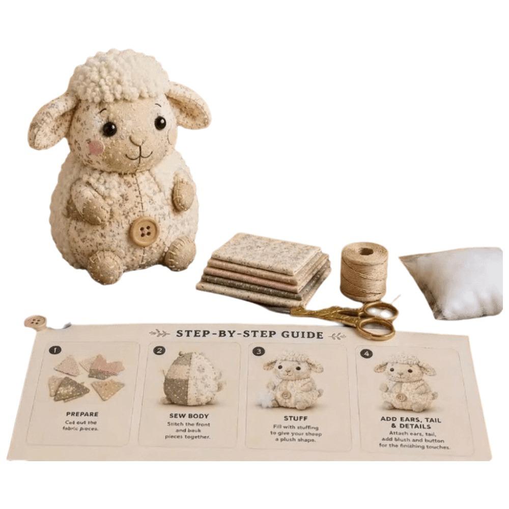 Handmade DIY Patchwork Animal Kit Vintage DIY Craft Set Hand Sewing Kit Travel Activity