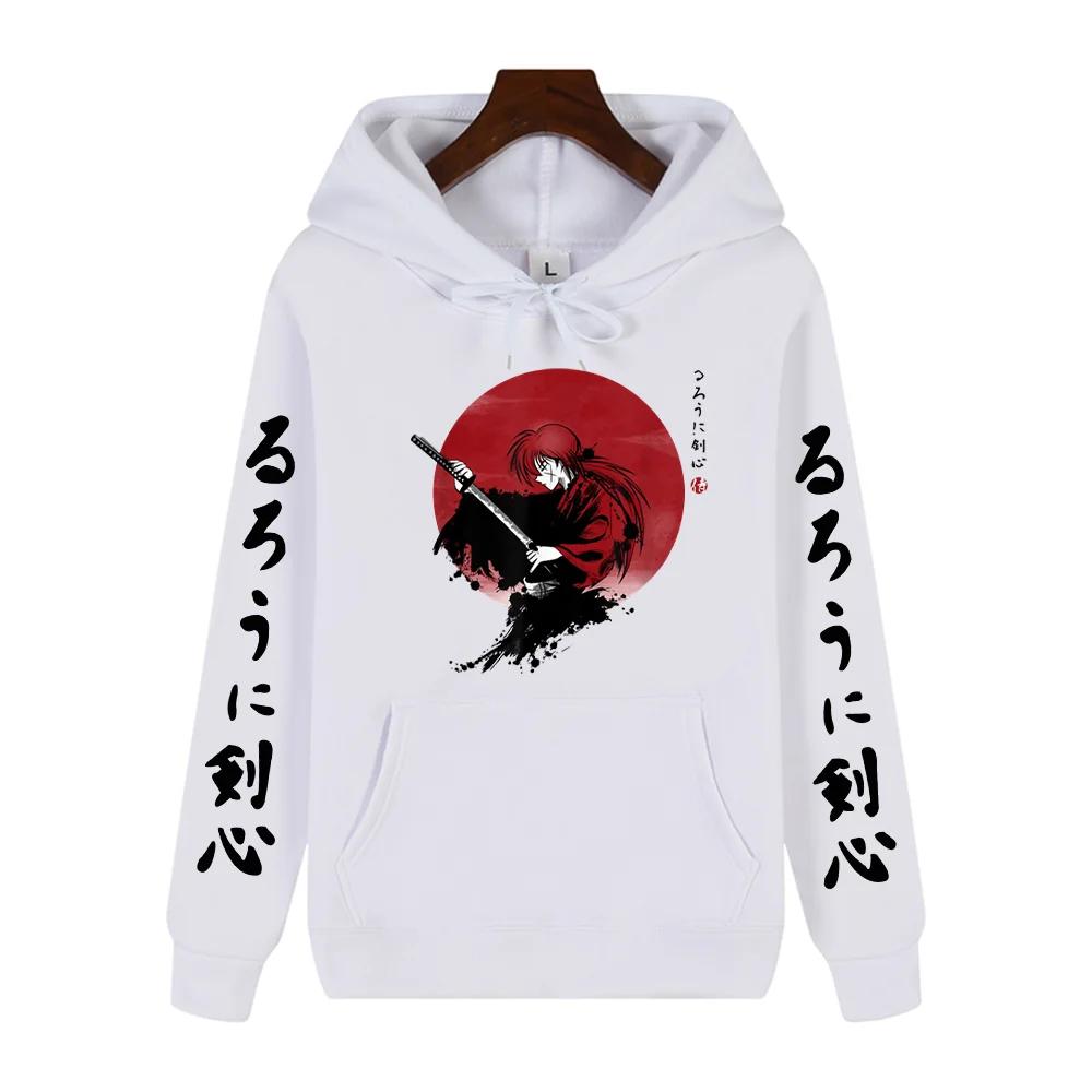 Rurouni Kenshin Handsome Print Autumn/Winter Comfort Soft Thickened Men's High-quality Casual Fashion Street Hoodie