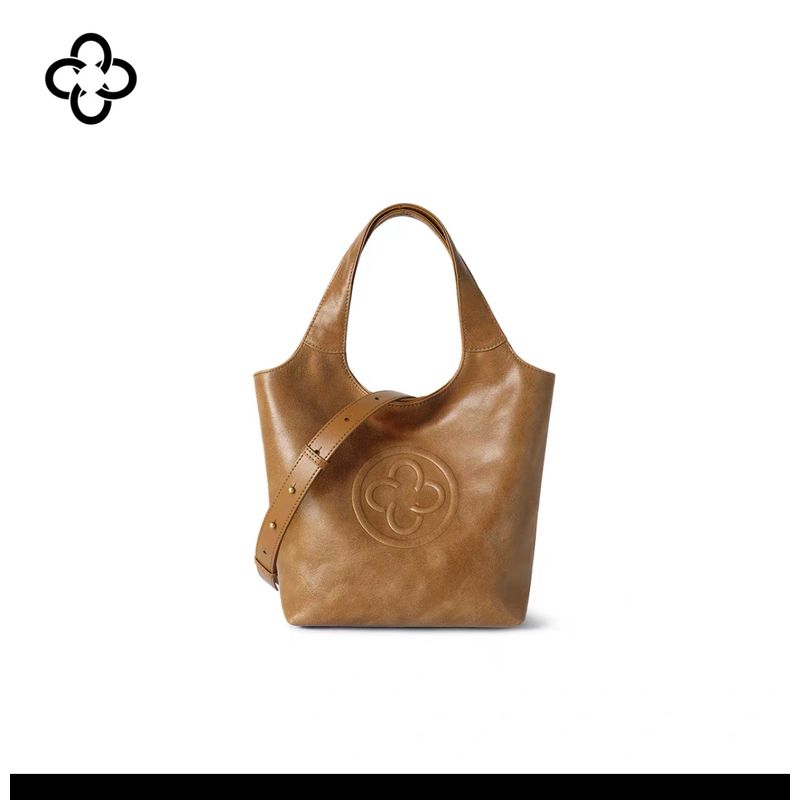 

Cassile Cassile Small Vegetable Basket Bag Bucket Bag Pink 2025 New High Sense Pleat Messenger Bag Women Amber