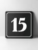 Metal House Number Sign, Black White Contrast, Outdoor Wall Decor for Home Street