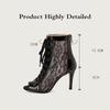 Women's Latin Dance Boots, Ballroom Dance Boots, High Heel Open Toe Latin Dance Boots, Women's Net Yarn Dance Heels, Peep Toe Ankle Dance Boots,
