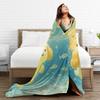 Poms Poms Purins Blanket  Warm Novelty Plush Throw Blanket For Children Couch Chair Sofa Bed Flannel Bedspread Bed Cover