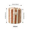 Handbemalte gestreifte Keramik-Kaffeetasse Premium-Keramik Bequemer Griff Espressotasse 300ml Rutschfest Retro gestreiftes Trinkgeschirr