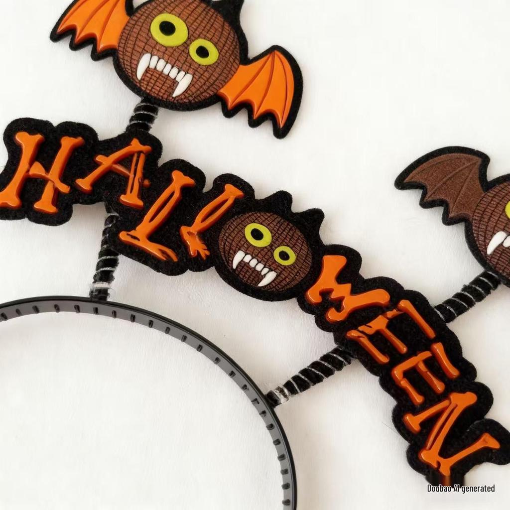 Peng Ge Halloween Devil Letter Headband for Festival and Party Masquerades