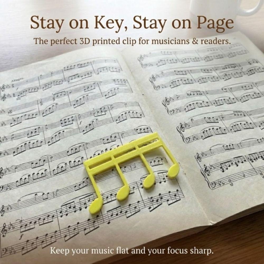 3D Printing Music Note Clamp Creative PLA Page Holder Sheet Music Holder  School Office