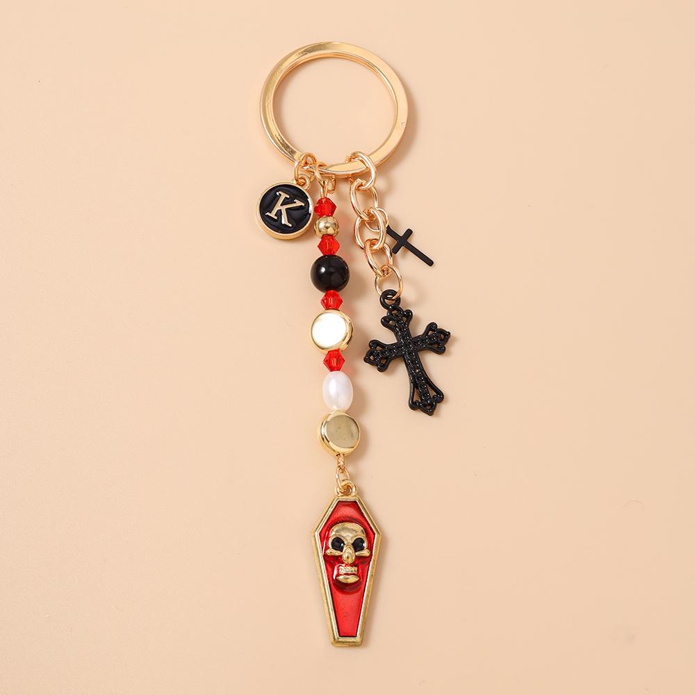 

Fashion Love Heart Keychain Women Girls Coffin Cross Key Ring Pendants for Handbag Decor DIY Handmade Jewelry Gifts
