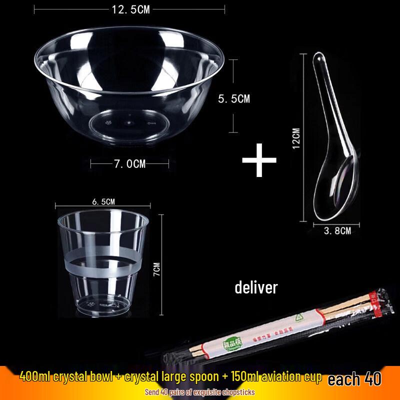 Transparent Hard Plastic Disposable Rice Bowl