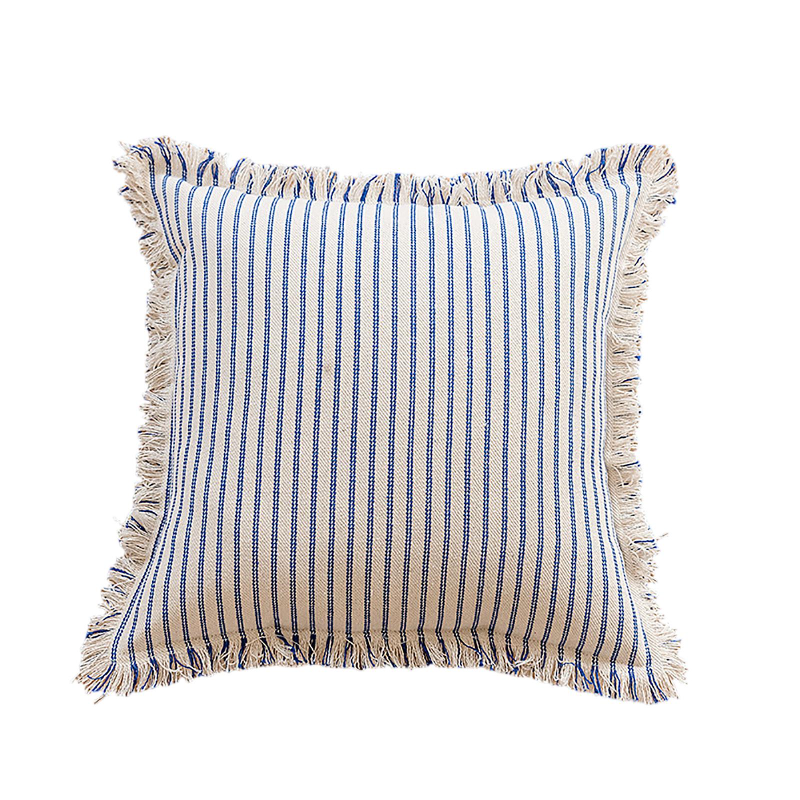 

Double Sided Striped Decorative Pillowcase (pillow Core Not Included) One Size синий