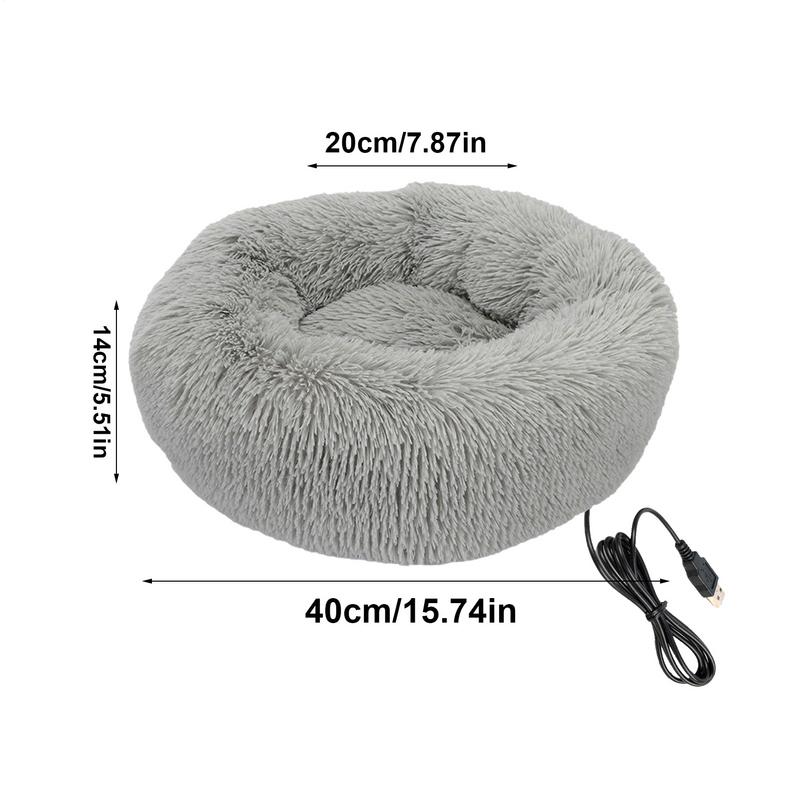 Elektrisch beheiztes Hundebett Weiche und bequeme Haustierheizkissen USB-Aufladung Katzenmatte Winter Warmes Indoor-Haustierbett Heiz-Haustierkissen