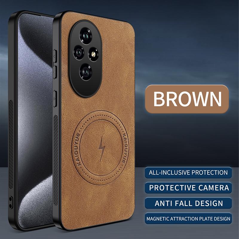 Capa de Celular de Couro Macio Fosco de Luxo Para Honor 200 Pro 400 Lite Proteção Bumper À Prova de Choque Capa Magnética Para Honor 400 Pro