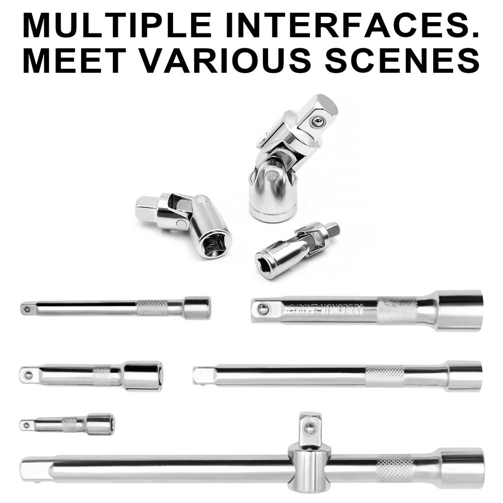 Set de chei cu clichet de 1/2 1/4 3/8 inch, 151 buc. Set de chei cu clichet, unealta pentru intretinerea casei sau auto