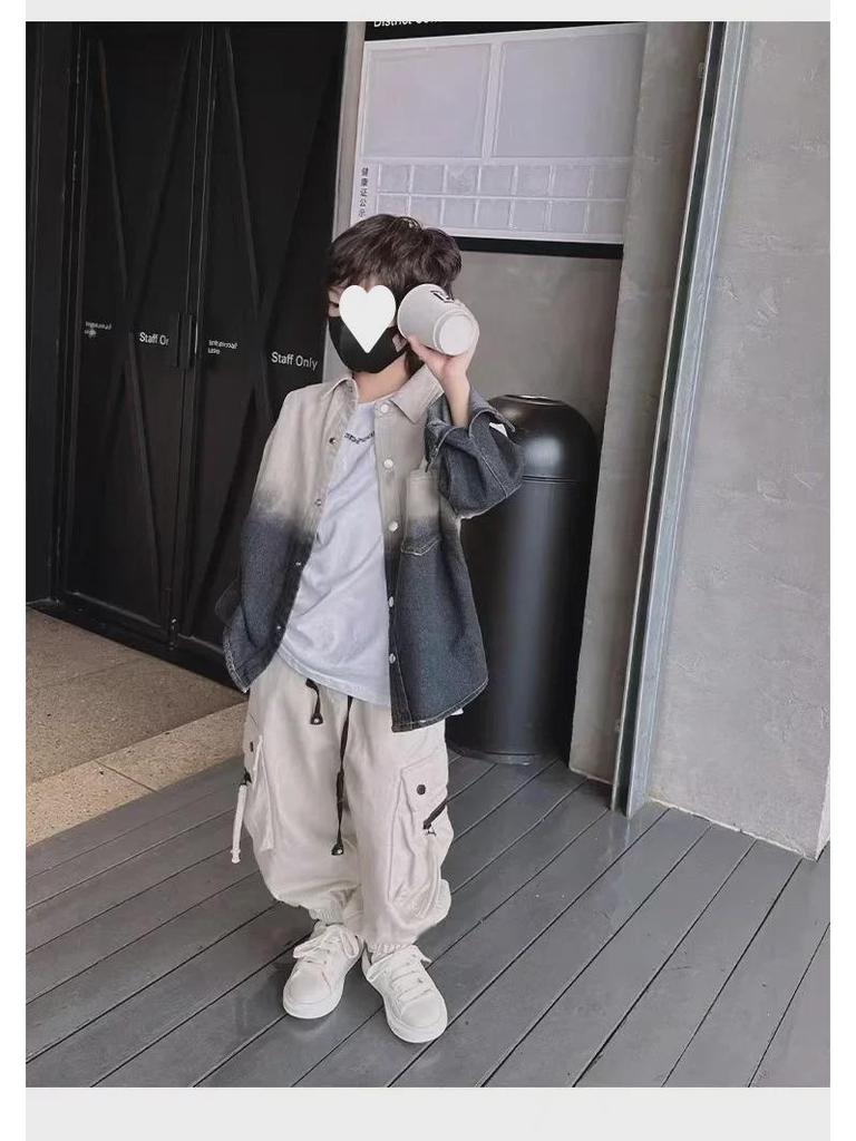 2023 Trendy Boys' Spring/Autumn Korean-Style Overalls